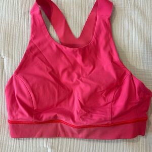 Women's Lululemon High-Neck Hot Pink Sports Bra size 6